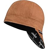 ARCCAPTAIN Reversible Welding Cap, 8 Panel Protective Welders Cap, 10 oz Fireproof Cotton Comforts for Safety and Protection While Welding to Men Women, Khaki, 7 1/4
