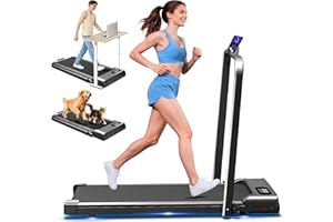 NXSCI Walking Pad with Handle Bar, 2.5HP Walking Pad Treadmill, 3 in 1 Portable Under Desk Treadmills for Home Small Space, Foldable Folding Home Treadmill with Remote Control, 320LBS Capacity