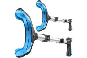 KEKOY Pro 40-inch Reacher Grabber Pickup Tool 2 Pack, Foldable Grabbers for Seniors Heavy Duty Pick Up Trash Stick with Anti-Slip 360° Rotating Jaw, 4" Wide Extended Weed Gripper Claw with Magnet