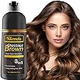 KILOMETS CHESTNUT BROWN Hair Dye Shampoo 3 IN 1- Hair Color Shampoo Grey Coverage in Minutes Ammonia Free Instant Coloring Gi