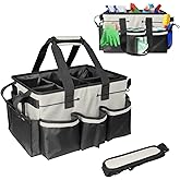 Boczif Cleaning Caddy Bag Wearable, Supplies Organizer with Handle, Shoulder Straps & Detachable Divide, Tool Organizers Tote
