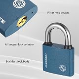 RosewineC Heavy Duty Padlock 50mm Iron Lock with 3 Keys Weatherproof Outdoor view 3