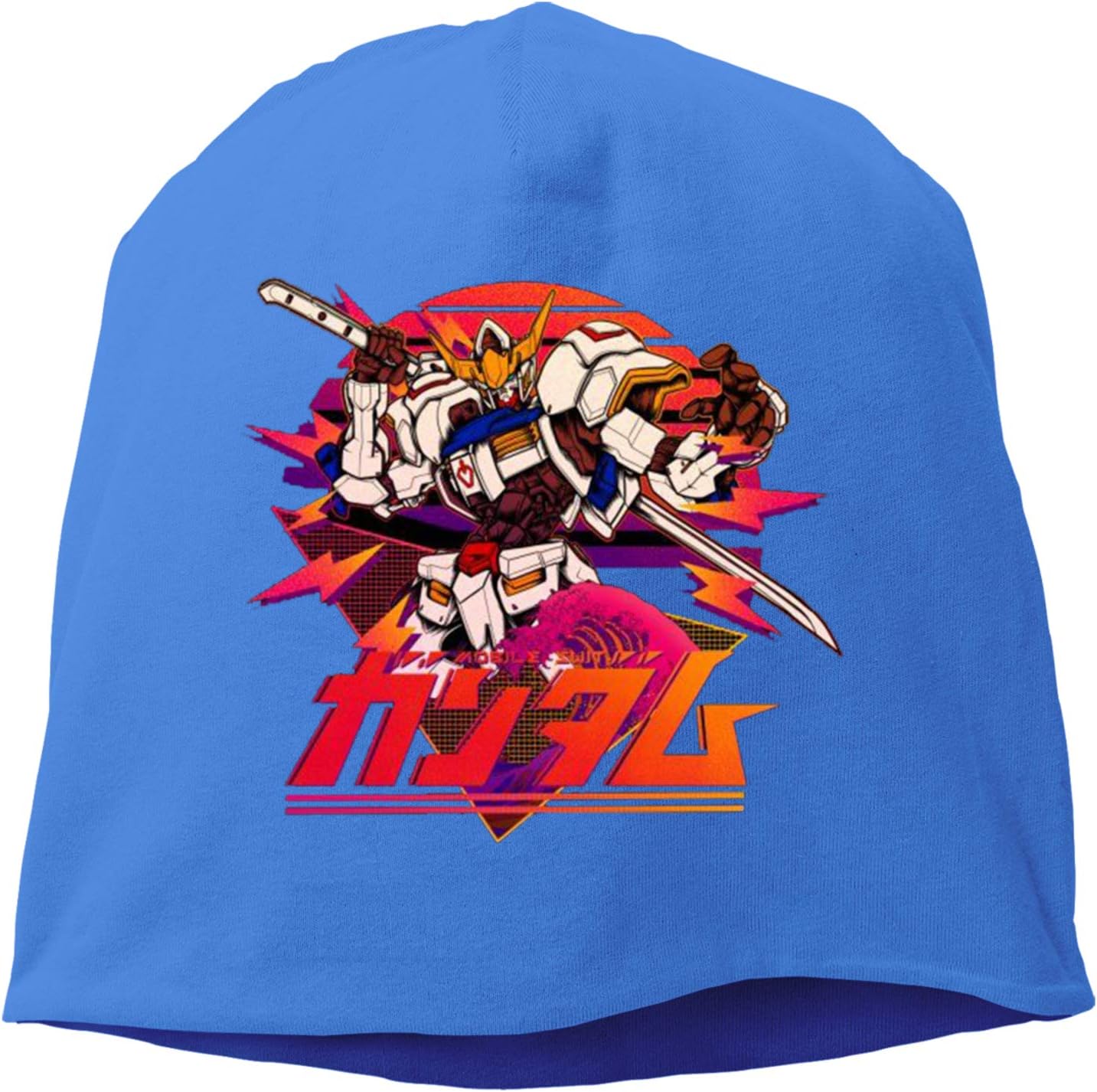 Gundam Beanie Hat Funny Invierno Warm Gorro de punto Unisex, Azul