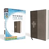 NIV, Bible for Kids, Leathersoft, Gray, Red Letter, Comfort Print: Thinline Edition