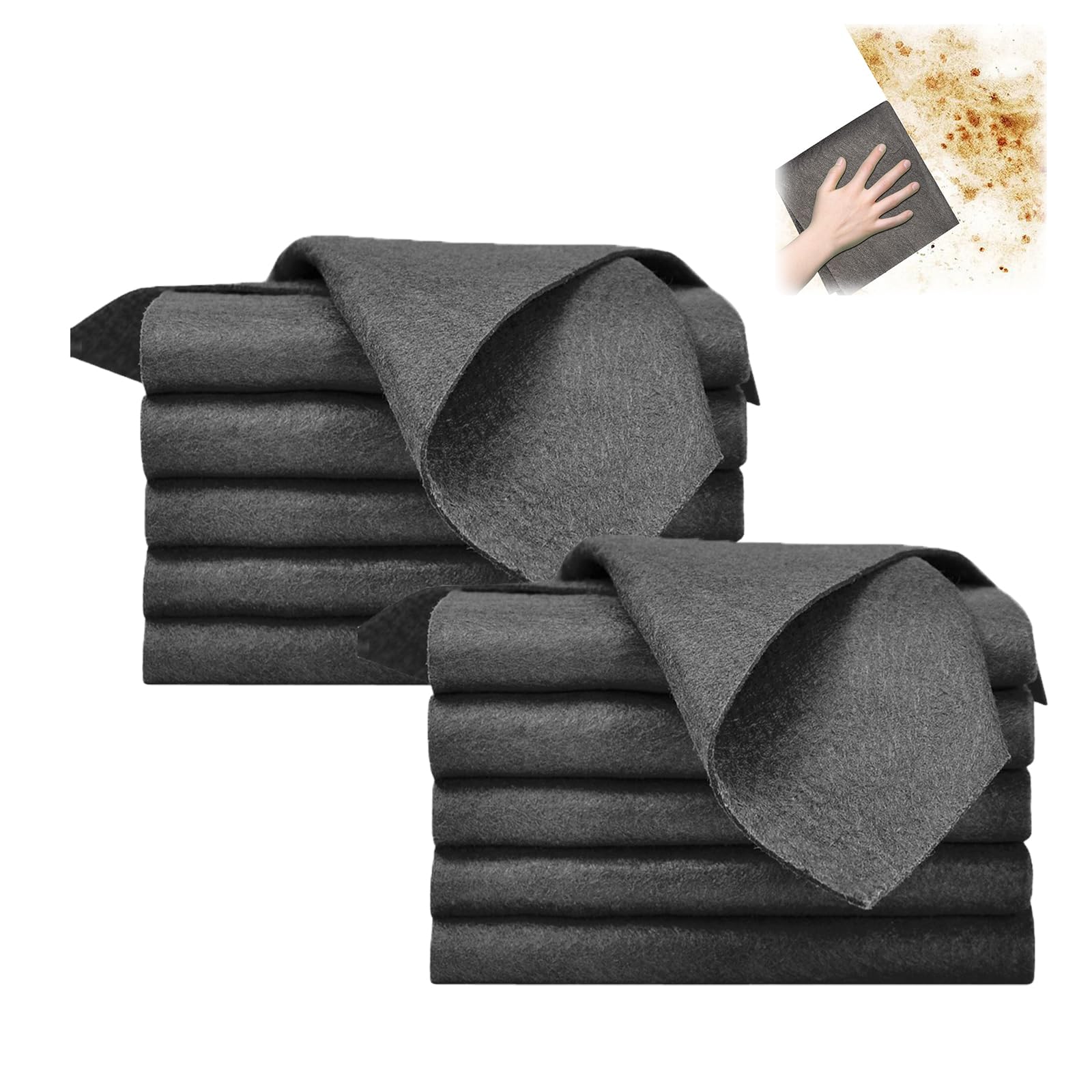 Photo 1 of 10pcs Thickened Magic Cleaning Cloth,Nomadic Cleaning Cloths,Upgrade Reuseable Streak Free Microfiber Cleaning Cloth,Multipurpose Miracle Rags for Kitchen,Window,Glass,Cars (12x12 in)