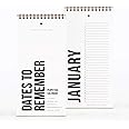 Bliss Collections Perpetual Calendar, Important Dates to Remember, Monthly and Daily Wall Hanging Organizer for Important Dates, Birthdays, Anniversaries and Special Days, 5"x10" (12 Sheets)
