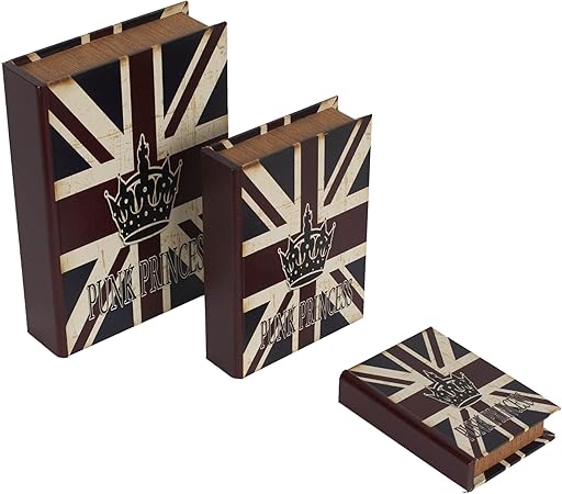 Set de 3 Cajas Libro 32x23x7 1 diseño: Amazon.es: Hogar
