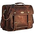 Leather Messenger Bag For Men, Vintage Handmade Laptop Briefcase and Shoulder Bag for Men, Business Satchel Office Bag
