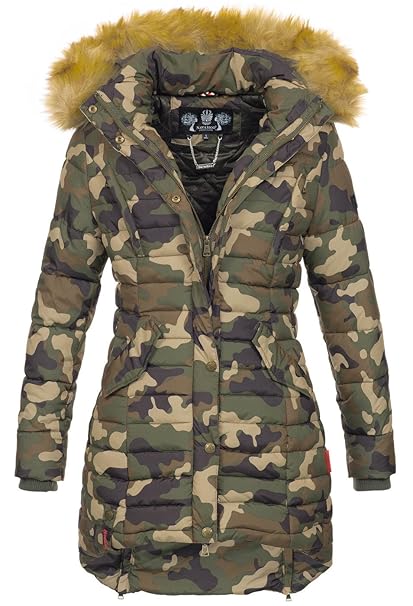 Navahoo Damen Winter Jacke Steppjacke Mantel Parka warm gefüttert gesteppt B640