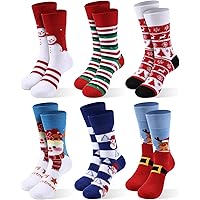 Christmas Socks For Women, 6 Pack Women Christmas Socks, Xmas Crew Socks US Size 6-13
