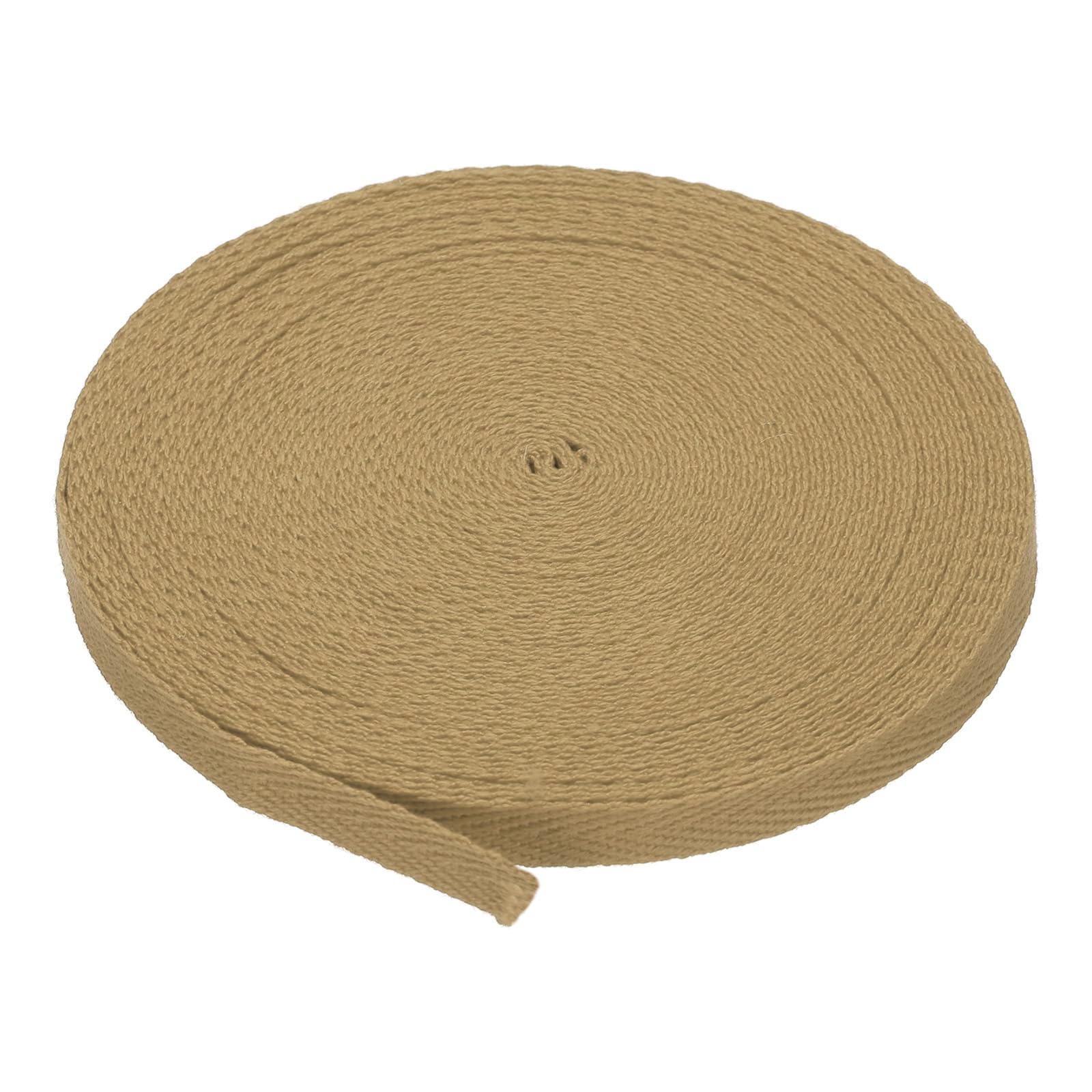PATIKIL Cotton Twill Tape 1/4 Inch 10 Yards 100% Cotton Ribbon Bias Tape Herringbone Webbing Trim for Sewing Gift Wrapping, Khaki