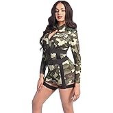 Spooktacular Creations Army Costume Women, Halloween Goin' Assault Team Romper Costume Set for Halloween Cosplay Party
