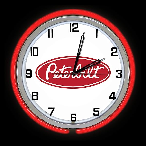 Caterpillar CAT Equipment Yellow Double Neon Clock Garage Decor