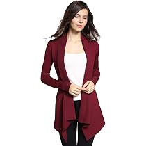 Classic Ribbed Draped Open-Front 