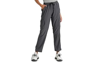 Seamaid Women's Hiking Pants Quick Dry Lightweight Water Resistant Cargo Pants with Zipper Pockets Travel Outdoor