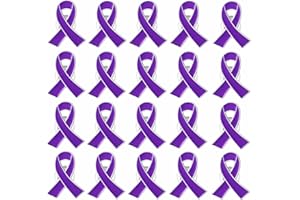 COGONT Awareness Enamel Lapel Pin – Nickel and Gold Plated Ribbon Pin – Prevention and Awareness Ribbon – Jewelry Brooch Pin with Secure Clutch Back