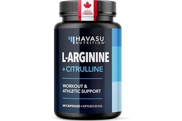 L-Arginine & L-Citrulline Supplement | Stamina, Endurance, Workout & Performance Support for Men | 590 mg L Arginine + L Citr
