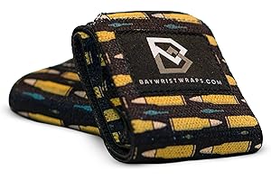 Bay Wrist Wraps Weightlifting Workout Wrist Brace - Adjustable, One Size Fits All - Comfort Wrist Wraps for Weightlifting with Thumb Loop, Lifting Wrist Straps