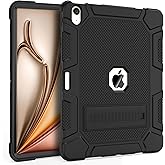 Rantice iPad Air 13 inch Case, Hybrid Shockproof Rugged Drop Protective Case with Kickstand & Pencil Holder for iPad Air 13 inch M2 (2024), Black