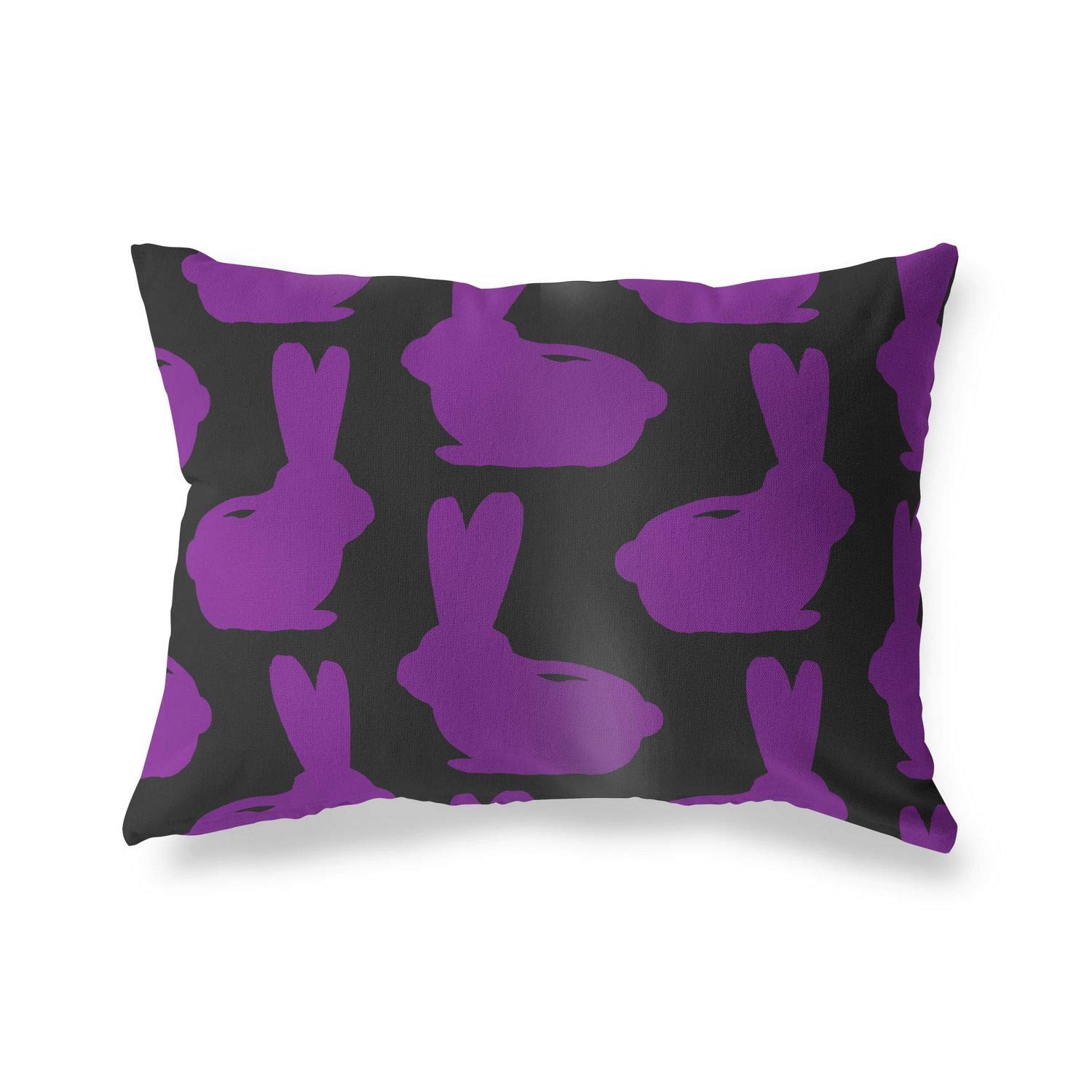 BonaMaison Decorative Cushion Cover, Purple-Black Throw Pillow Covers, Home Decorative Pillowcases for Livingroom, Sofa, Bedroom, Size: 45X60 Cm - Designed and Manufactured in Turkey