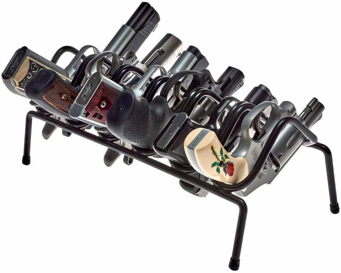 SnapSafe 6 Gun Pistol Rack, Black– Gun Safe Storage PVC Coated 75830 Stores Pistols and Revolvers : Sports & Outdoors