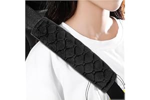 JUSTTOP 2 PCS Car Seat Belt Cover Pad, Soft Seatbelt Shoulder Strap Cover Neck Cushion Protector, Universal Seat Belt Cover H