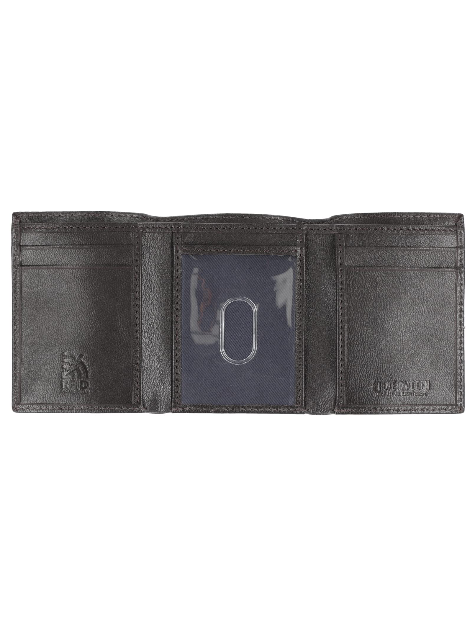 Steve Madden Men's RFID Trifold Wallet with Id Window