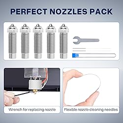 ELEGOO 5pcs Harden Steel Nozzles for Neptune 4