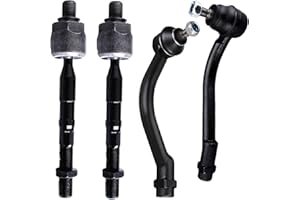 HHCM 4pc Front Outer Inner Tie Rod End Kit ES800035 ES800055 EV800231 for Hyundai Santa Fe 2007 2008 2009 2010 2011 2012, for Kia Sorento 2011-2013, Steering Outer Tie Rods and Inner Tie Rod End