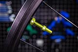 Muc-Off Tubeless Valves V2 7075 Aluminium Presta 60mm Green with Core Tool view 7