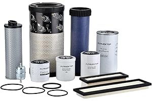 FLTRUCKTOP Filter Kit for Bobcat S62 S64 S66 S76 Skid Steer Loaders T62 T64 T66 T76 Track Loaders Replace 7386224 7386225 741