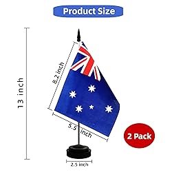 Rotenl 2 Pack Australia Desk Flag, Australian Table