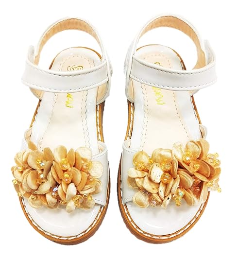 girls cream sandals