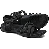 UBFEN Womens Hiking Comfort Sport Sandals Beach Vacation Camping Casual Sport Sandals with Adjustable Straps and Arch Support