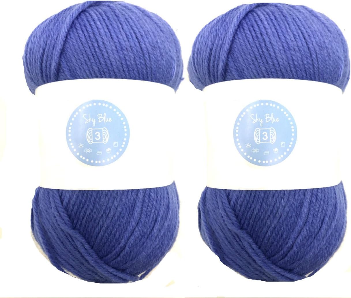 Sky Blue House of Cecilia 2 x 100g balls 100% acrylic knitting yarn crochet crafts