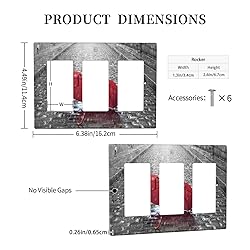 Red Umbrella Paris Tower Triple Rocker Light Switch