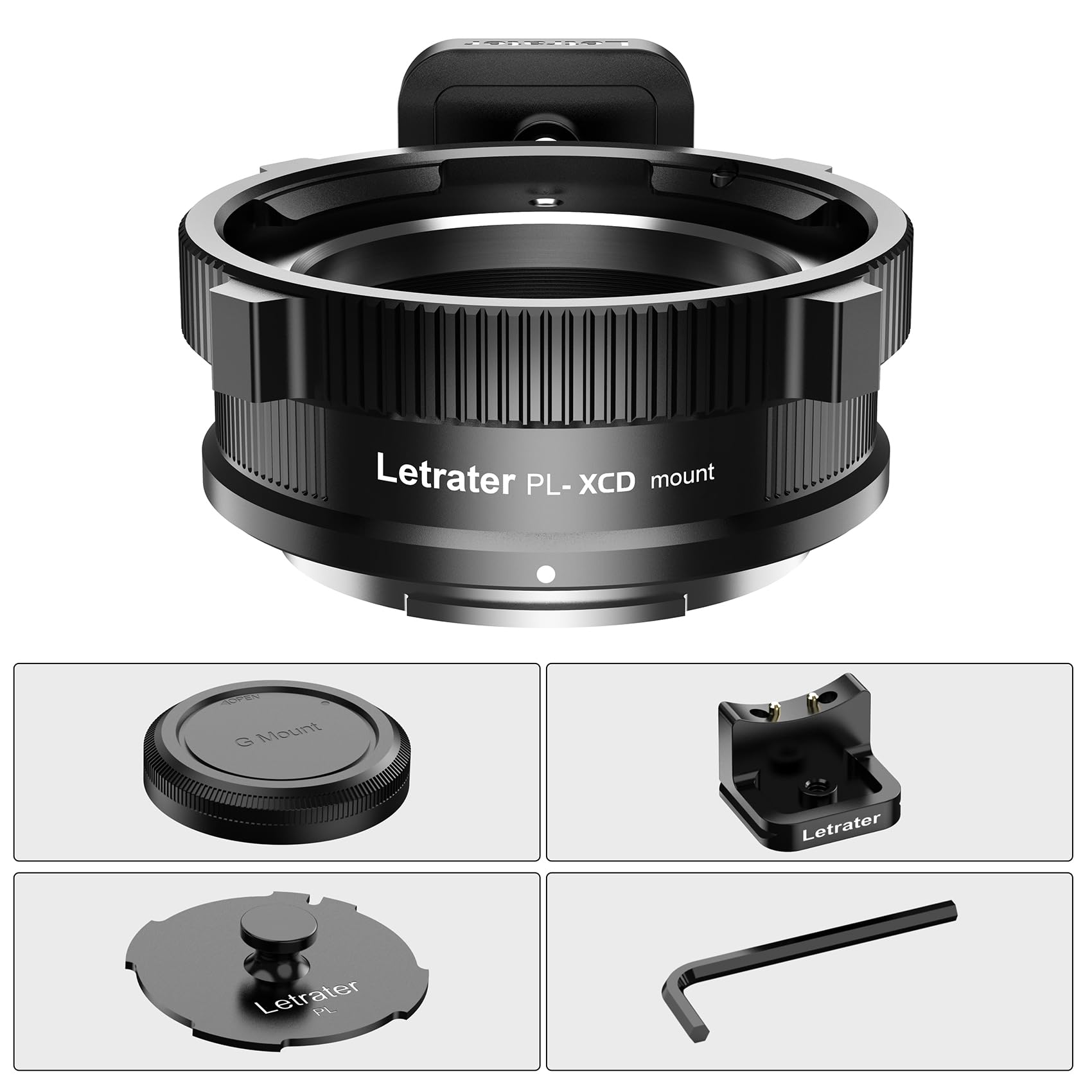 PL to XCD Pro Lens Mount Adapter for Arri PL Mount Lenses to Hasselblad X Series XCD Mount Mirrorless Digital Cameras PL-X2D/X1D/X1D2/907/PL-XCD, Aluminium & Brass Material with two caps