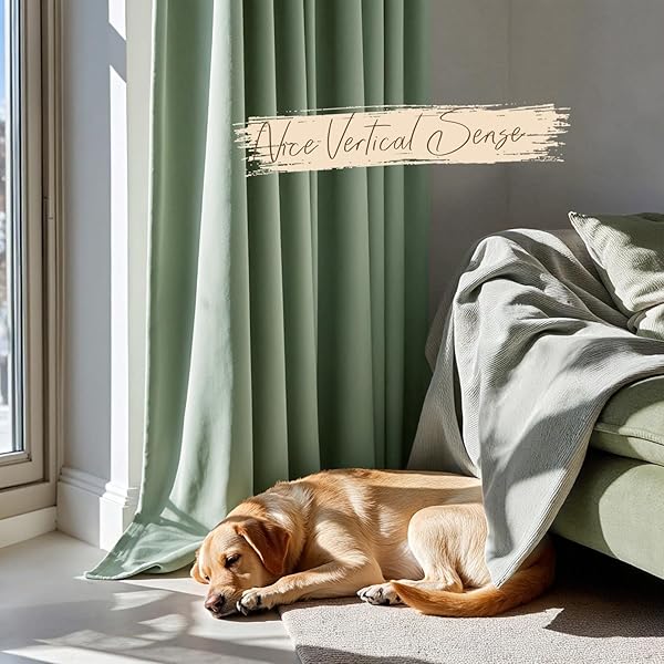EMEMA VELVET CURTAINS 96 INCHES SAGE GREEN ROOM DARKENING BACK TAB AND ROD POCKET THERMAL INSULATED DRAPES LUXURY WINDOW CURTAINS FOR BEDROOM LIVING ROOM W52 X L96 2 PANELS