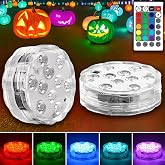 Seagenck Outdoor Waterproof Pumpkin Lights with Timer, Color Changing RGB Small Pumpkin Light, Remote Control Flashing Flickering Battery Operated Pumpkin Lights, Jack-O-Lantern Halloween Decoration