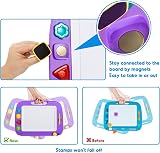 SGILE Large Magnetic Drawing Board for Toddlers 26x20cm Purple Etch & Sketch view 4