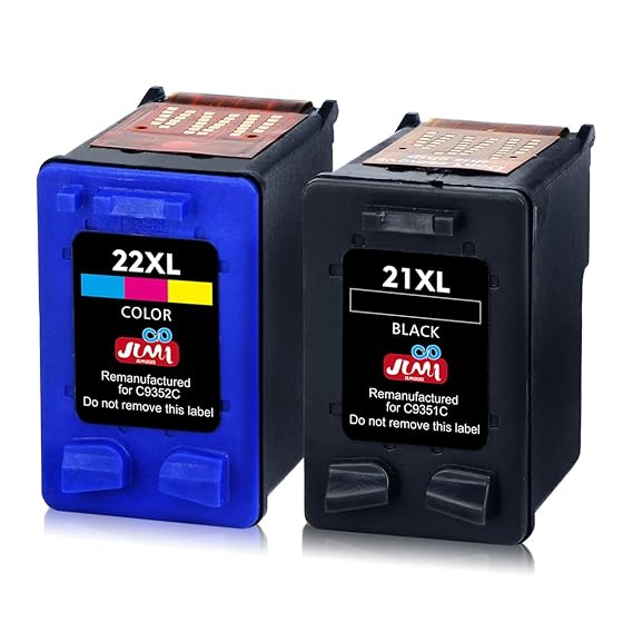 JIMIGO 21XL 22XL Druckerpatronen Remanufactured HP 21 22 Tintenpatronen Kompatibel mit HP Deskjet F380 F4180 F2280 F2180 3940