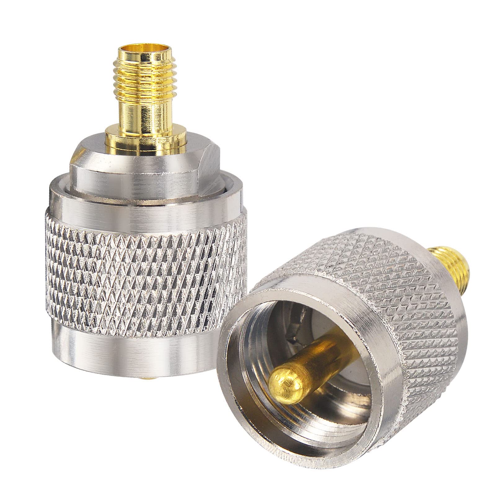 Boobrie PL259 Male to SMA Female Adapter SMA to PL259 Connector Ham Radio Antenna Adapter for Amateur CB Radio Antennas Broadcast WiFi HT Pack of 2