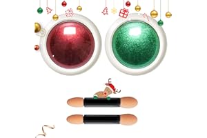 BISHENGYF Red Green Chrome Nail Powder - Christmas Nail Chrome Powder Holographic Mirror Metalic Effect Chrome Powder for Nails for Christmas Home DIY Nail Art
