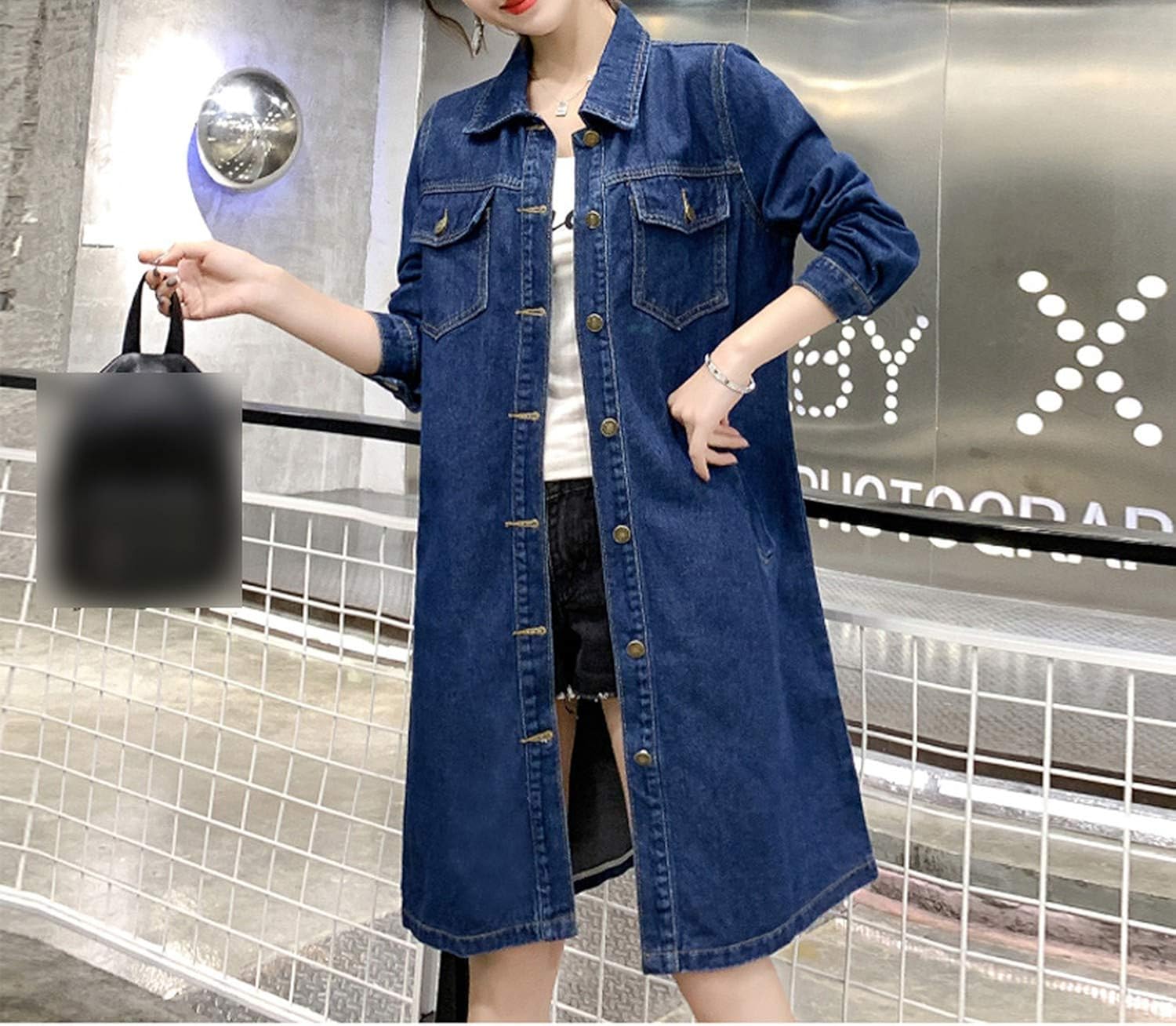 ladies longer length denim jacket