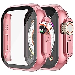 Misxi 2 Pack Hard PC Case with Tempered Glass