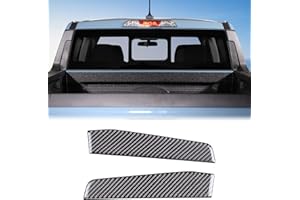 Aunginsy Rear Glass Side Anti-Scratch Cover Trim Compatible with Ford Maverick 2022-2024 Carbon Fiber Pickup Truck Rear Bucket Slot Side Anti-Scratch Cover Protective Pad Stickers Exterior Accessories