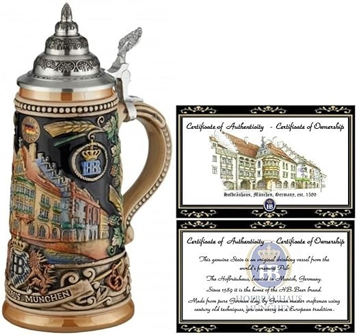 Amazon Com German Beer Stein Munich Hofbrauhaus Munchen Hb