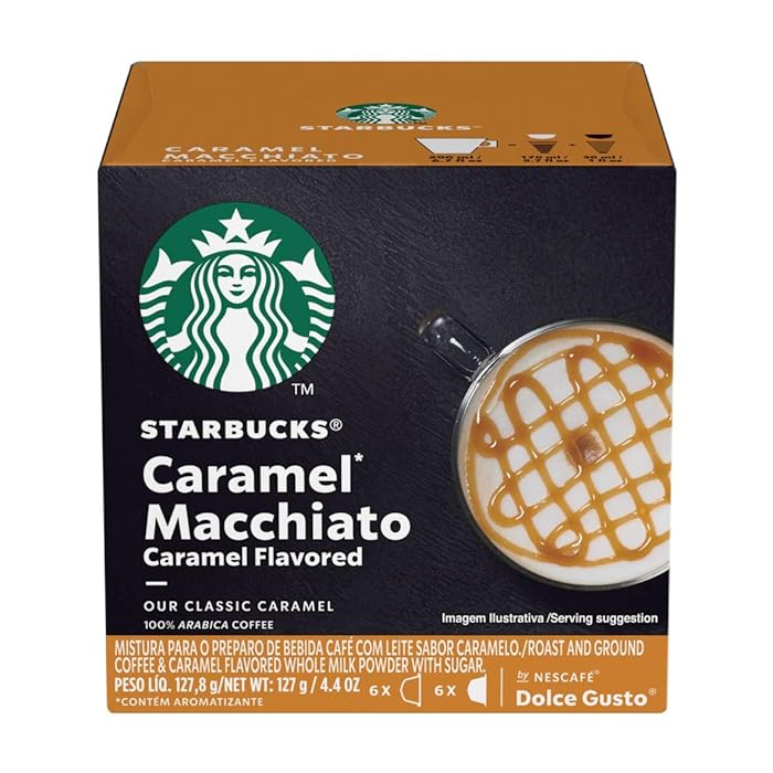 Starbucks Coffee by Nescafe Dolce Gusto, Starbucks Caramel Macchiato, 36 Capsules, Makes 18 Servings
