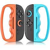 FUNDIARY Fitness Boxing Hand Grips Compatible with Nintendo Switch 2, Switch 2 Sport Games Controller Accessories Kit with Ergonomic Boxing Controller Grip for Adults and Children - Blue and Orange