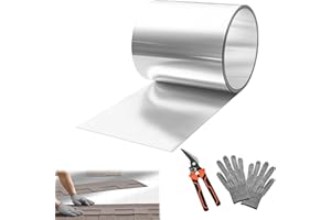 ACNOYEL 8'' x 50' Aluminum Flashing Roll, 0.3mm Thickness Metal Roof Flashing Roofing Panels for Sealing Windows Doors Siding Roofing Stains Moss and Mildew Prevention